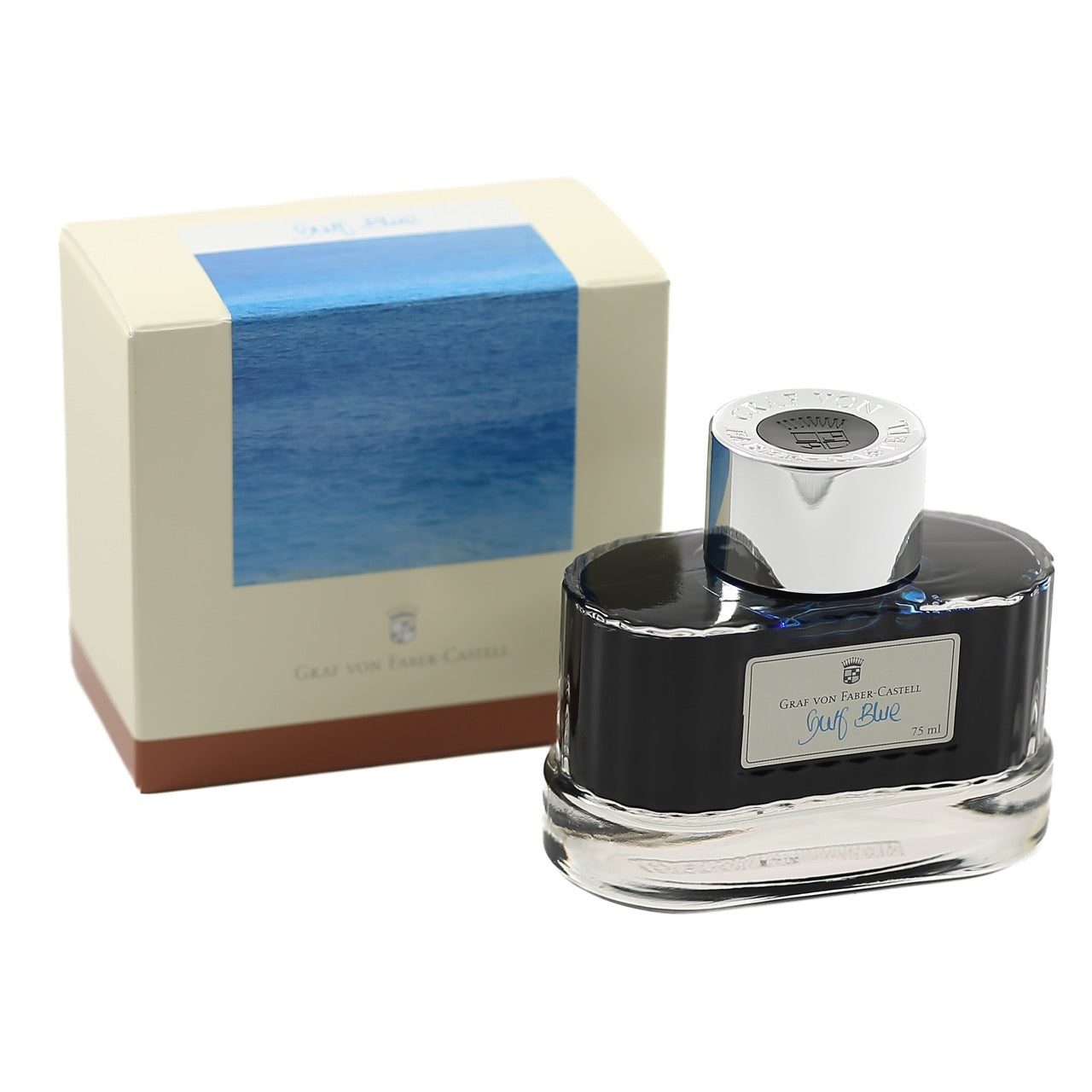 Calamaio Graf Von Faber-Castell Gulf Blue 75ml - Inchiostro Indelebile Per Penne Stilografiche - Foto 6