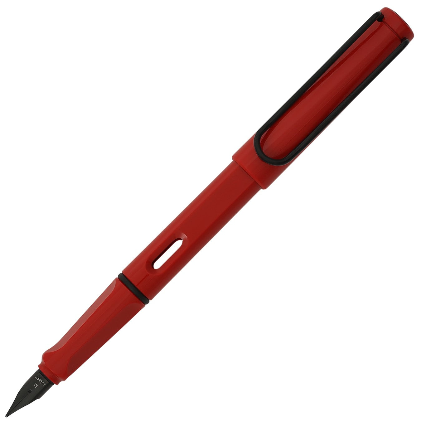 LAMY Safari Red 黒クリップ　万年筆　字幅M LAMY safari Red with black clip Fountain Pen, 1990's - NOS