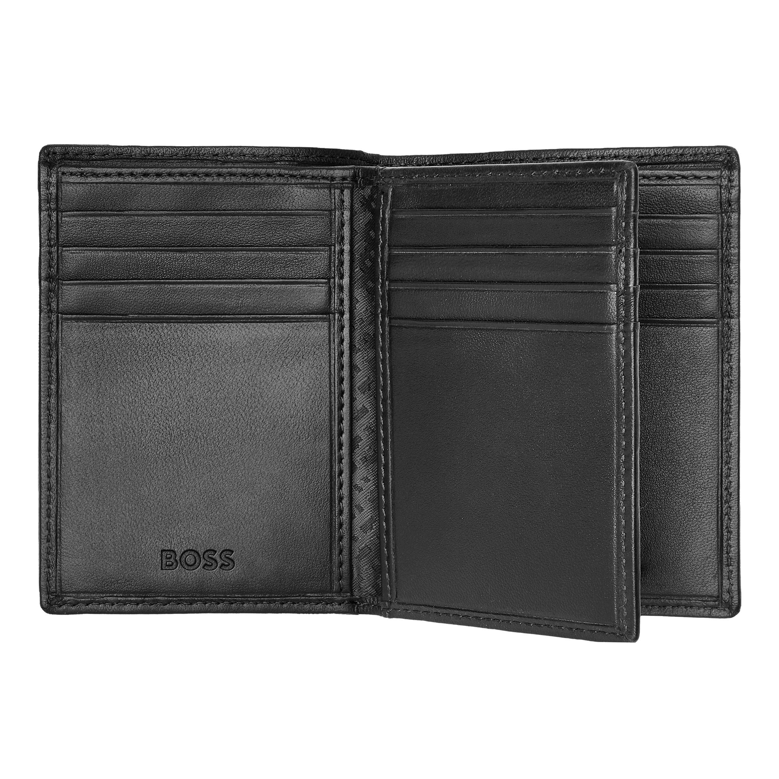 Hugo Boss Trifold Classic Smooth Black Card Holder –