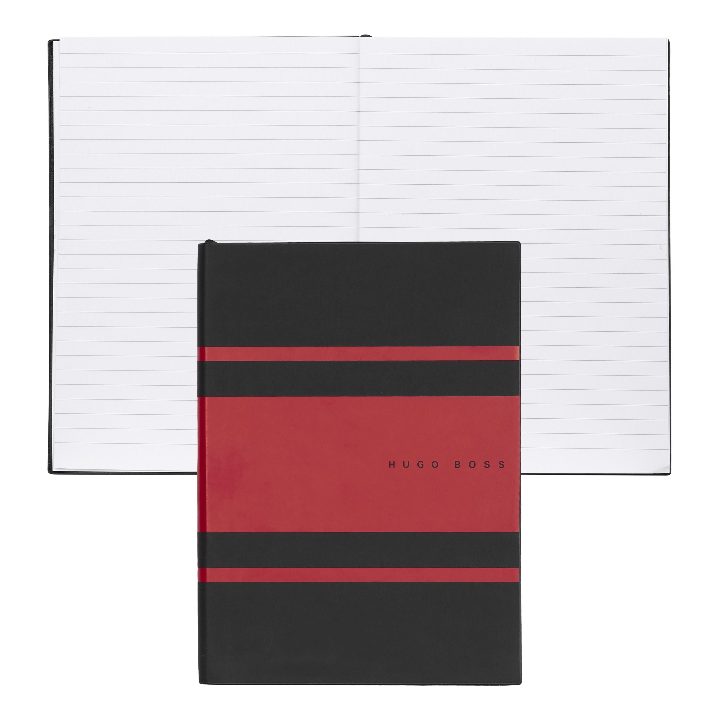 Hugo Boss Essential Gear Matrix Red Lined Notebook A5 – missing-pen.com