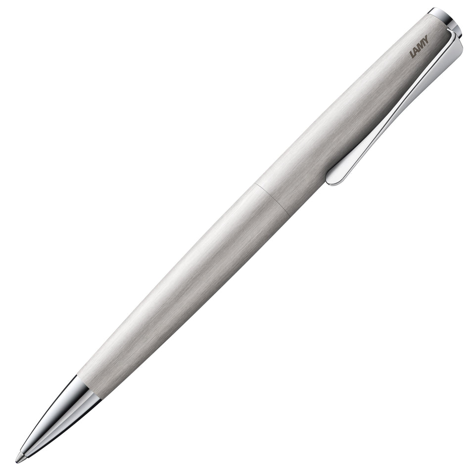 LAMY Studio Kugelschreiber 266 Olive – Kuli Aus Edelstahl Mit Propeller-Clip, M Strich, Made In Germany