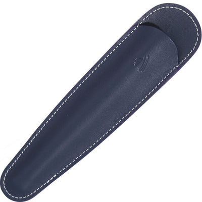Recife Leder Stifteetui Riviera Blau - Groß
