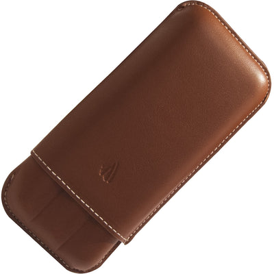 Recife Leder Stifteetui Riviera Cognac für 3 Stifte