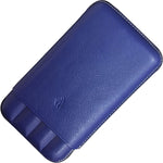 Recife Leather Pen Case Riviera Blue for 4 Pens