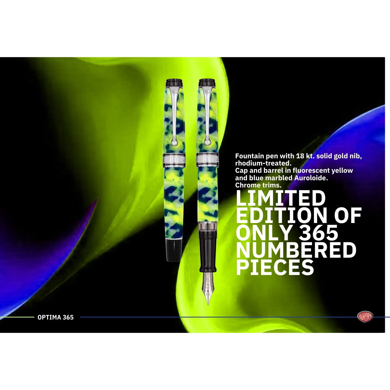 Aurora Optima 365 FLUO Fountain Pen - Limited Edition 2025