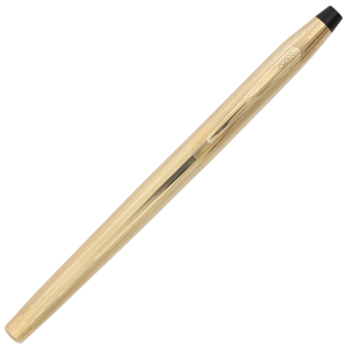 Cross Century V20 10K Rolled Gold Fountain Pen 14K gold nib Preowned missing pen