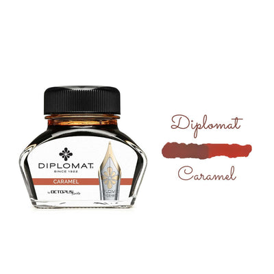 Diplomat Tintenglas 30 ml – Karamell Braun