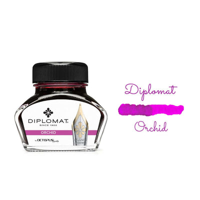 Diplomat Tintenflasche 30 ml – Orchideen-Rosa