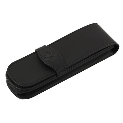 Estuche de cuero Diplomat para 2 bolígrafos, color negro