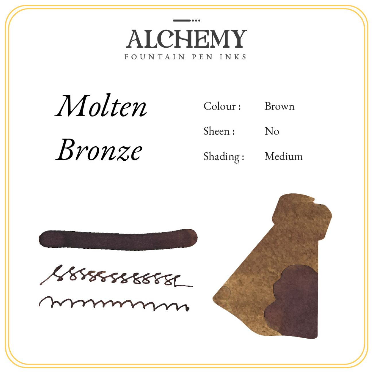 Alchemy Ink Endless Alchemy Ink Bottle 45ml - Molten Bronze – missing-pen.com