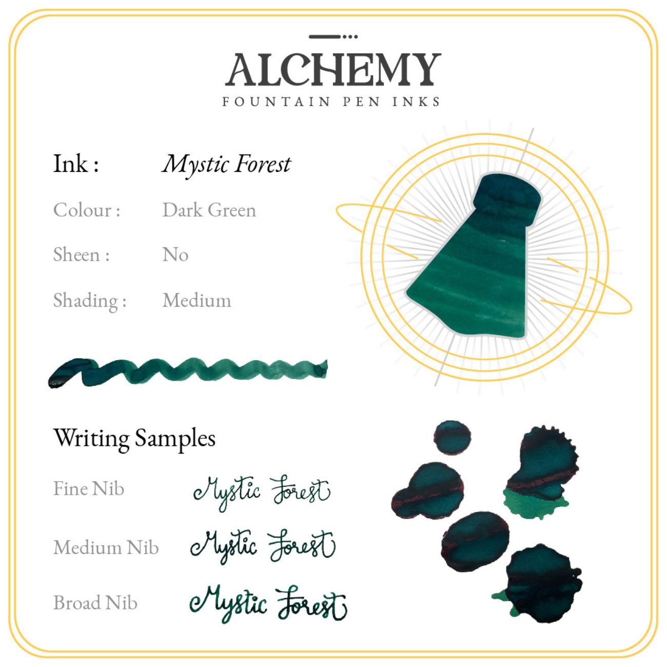 Alchemy Ink Endless Alchemy Ink Bottle 45ml - Mystic Forest – missing-pen.com