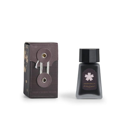 Esterbrook Sakura Street Ink Bottle - Dark Cherry Wood