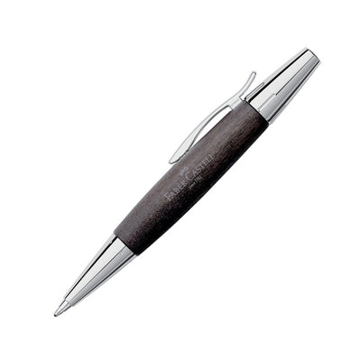Bolígrafo Faber-Castell e-motion de madera y cromo pulido negro