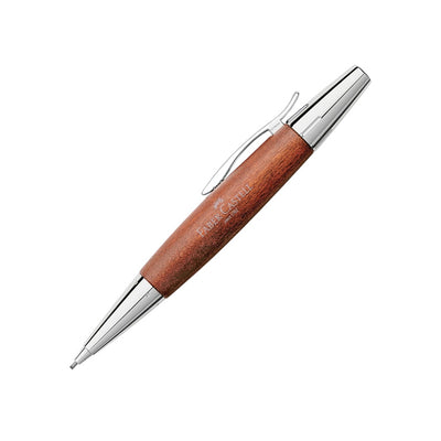Faber-Castell e-motion Wood & Polished Chrome Brown Mechanical Pencil 1.4 mm