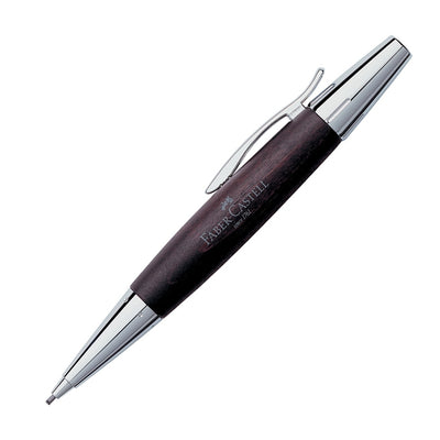 Faber-Castell e-motion Wood & Polished Chrome Dark Brown Mechanical Pencil 1.4 mm