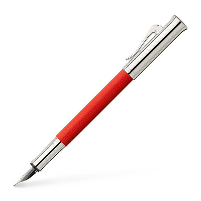 Graf von Faber-Castell Guilloche India Red Füllfederhalter, 18K Goldfeder