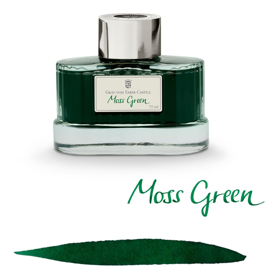Graf von Faber-Castell Moss Green Ink Bottle 75ml – missing-pen.com