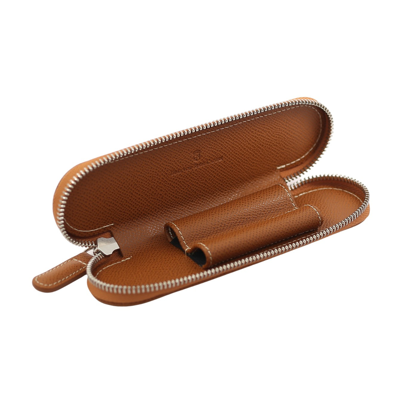 Graf von Faber-Castell Cognac Brown Zipper Case Epsom Leather for