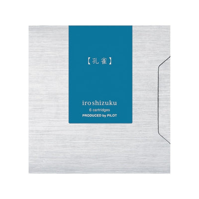 Cartuchos de tinta Pilot Iroshizuku, paquete de 6, Ku-Jaku/Peacock
