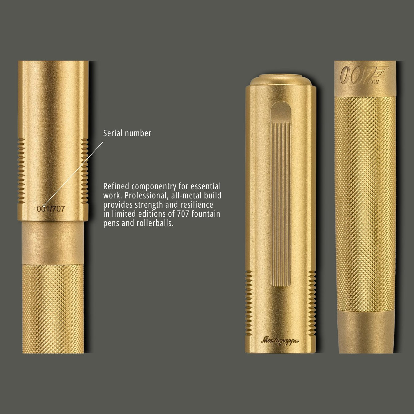007 Exploding Pen Montegrappa 007 Goldfinger Special Issue Fountain Pen - Limited Editio ...