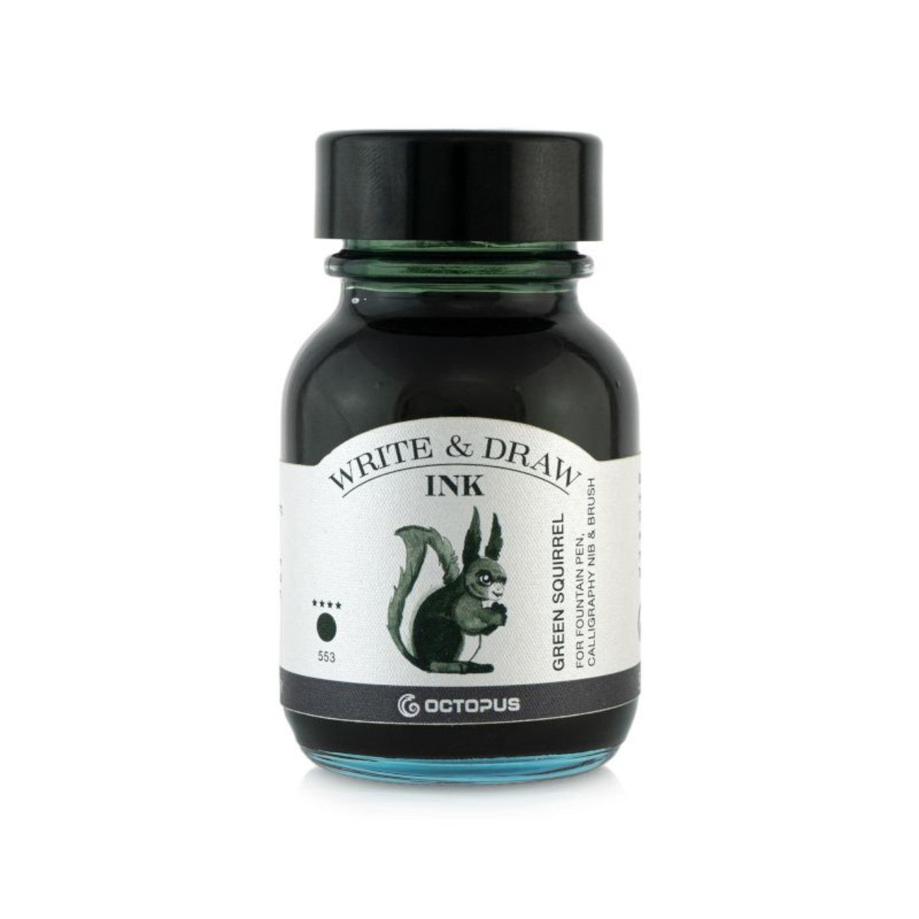 Floating Squirrel Pen Octopus Write & Draw Ink 50 ml - 553 Green Squirrel – missing-pen.com