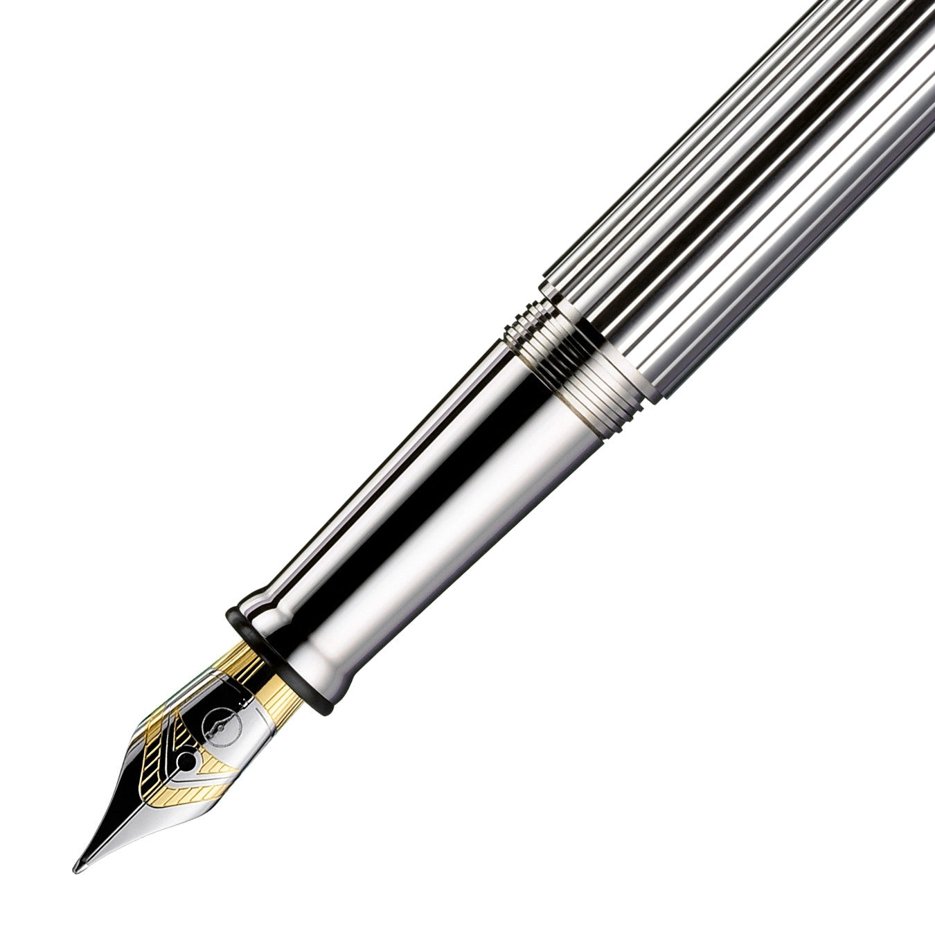 Otto Hutt Design 04 Silver Pinstripe Platin Fountain Pen – missing