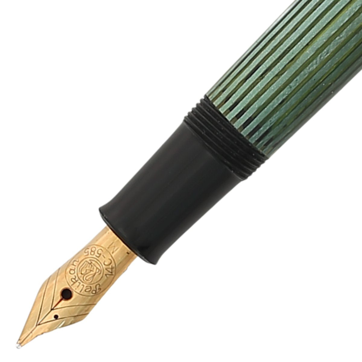 Pelikan 140 Black-Green Fountain Pen, 14K M-nib - Preowned