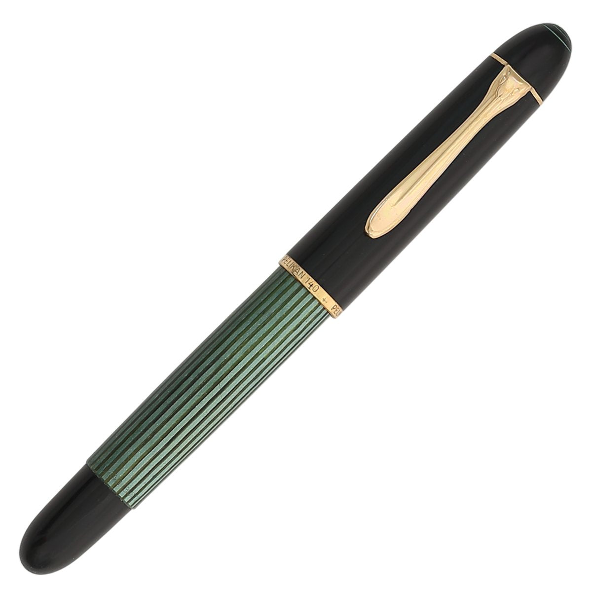Pelikan 140 Black-Green Fountain Pen, 14K M-nib - Preowned
