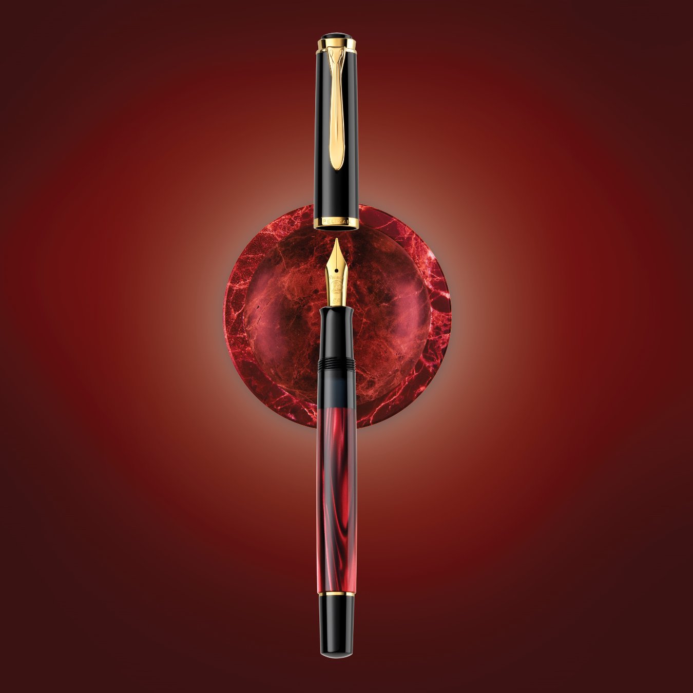 Pelikan Classic M200 Red-Marbled Fountain Pen - Special Edition
