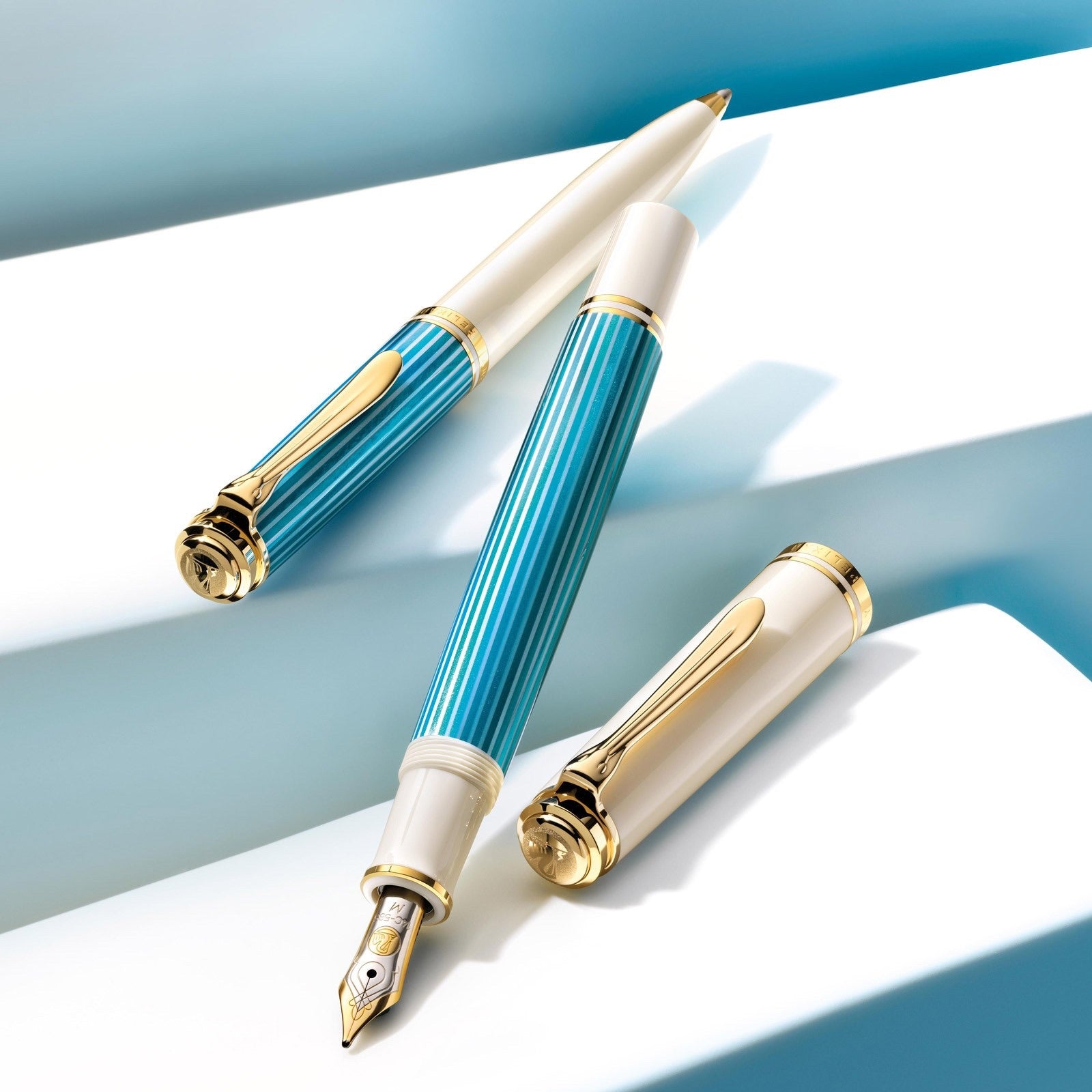 筆記具 Pelikan Souveran K600 Turquoise BP Pelikan Souverän® M600 Turquoise White - Special Edition 2018