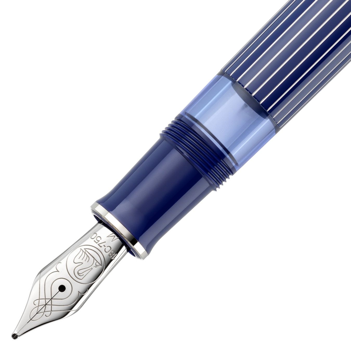 Pelikan Souverän® M815 Metal Striped Blue Fountain Pen - Special