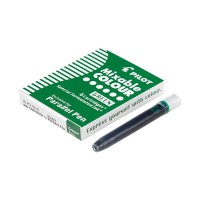 Pilot Ink Cartridges for Parallel Pen 6-pack - Green