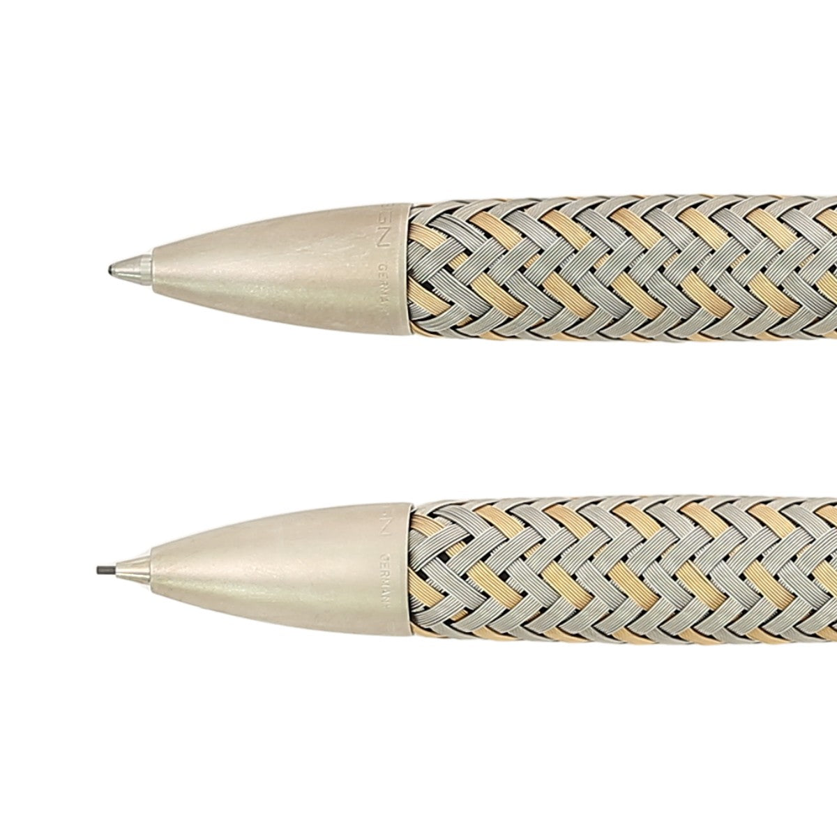 Porsche Design P3110 Tec Flex Silver-Gold Set (ballpoint & pencil