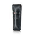 Sheaffer Double Pen Case Black Leather – angled view