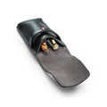 Sheaffer Double Pen Case Black Leather – open with two pens