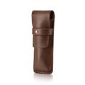 Sheaffer Double Pen Case Tan Leather – angled view