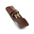 Sheaffer Double Pen Case Tan Leather – open with two pens