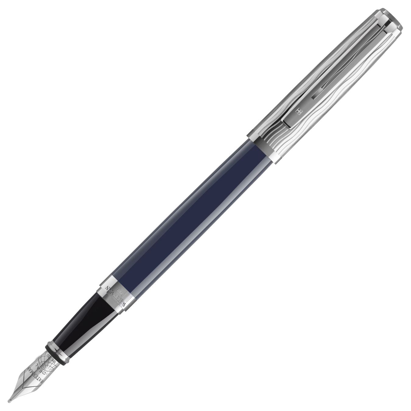Waterman Exception Füllfederhalter – Blaue Lackierung, 18K Goldfeder, Made In France