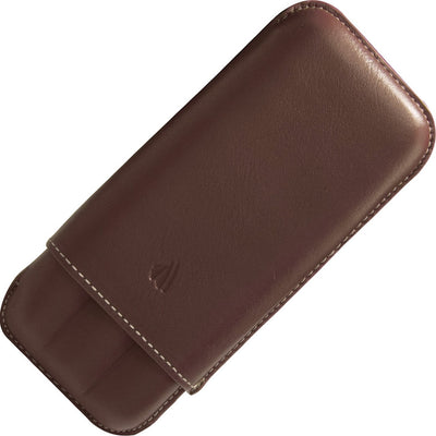 Recife Leder Stiftetui Riviera Chocolate für 3 Stifte