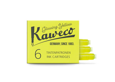 Kaweco Tintenpatronen, 6er-Pack, leuchtendes Gelb
